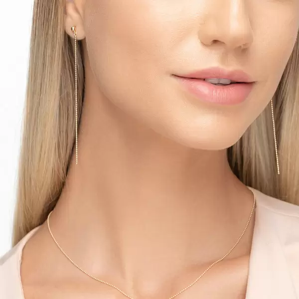 Leaf Jewelry Ohrringe Ball Chain, 14 K Gelbgold Osterangebot