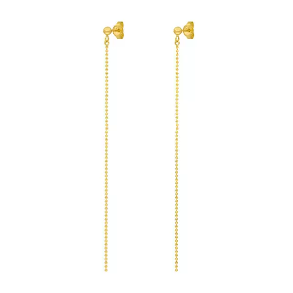Leaf Jewelry Ohrringe Ball Chain, 14 K Gelbgold Osterangebot