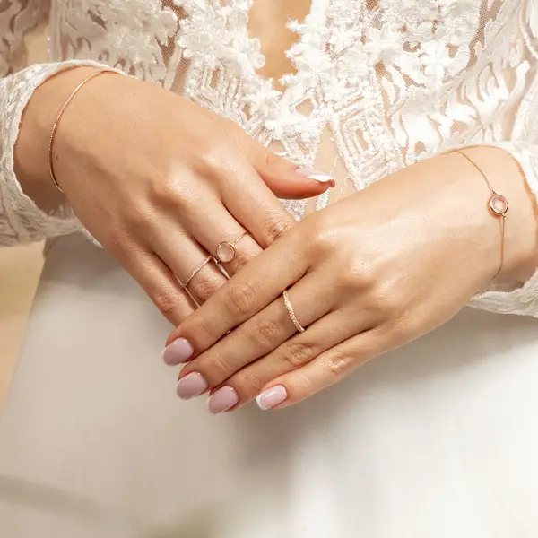 Leaf Jewelry Ring DAZZLE mit Diamanten, 14K Rosegold Heißer Verkauf