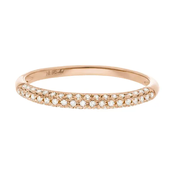 Leaf Jewelry Ring DAZZLE mit Diamanten, 14K Rosegold Heißer Verkauf