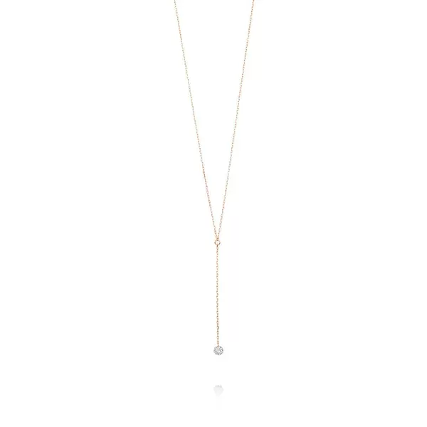 Leaf Jewelry Halskette Y-Pure Diamant, 18 K Rosegold Neuheiten