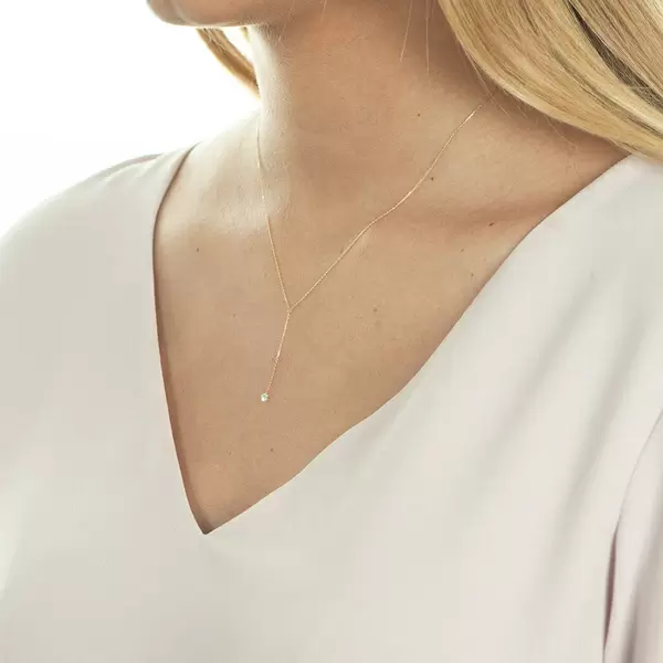 Leaf Jewelry Halskette Y-Pure Diamant, 18 K Rosegold Neuheiten
