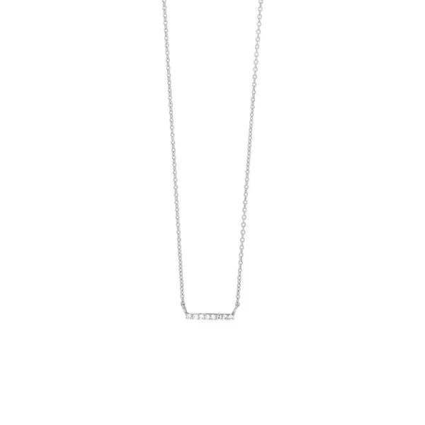 Leaf Jewelry Halskette Horizontal Bar, Diamant, 14 K Weißgold Bestseller