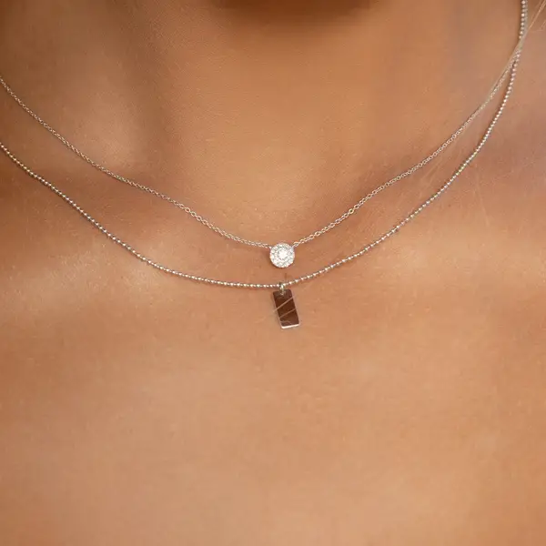 Leaf Jewelry Halskette Pavé II mit Diamanten, 18 K Gelbgold Tiefpreis