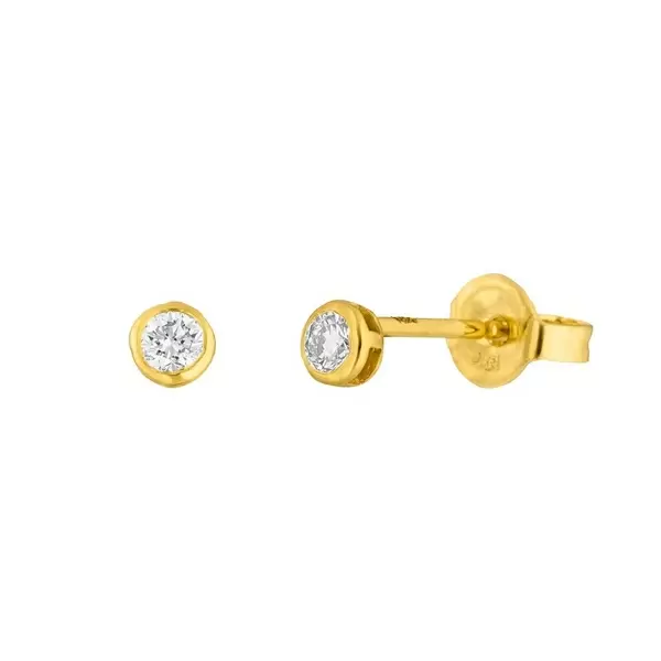Leaf Jewelry Ohrstecker "my first diamond", 18 K Gelbgold Super Sparpreis