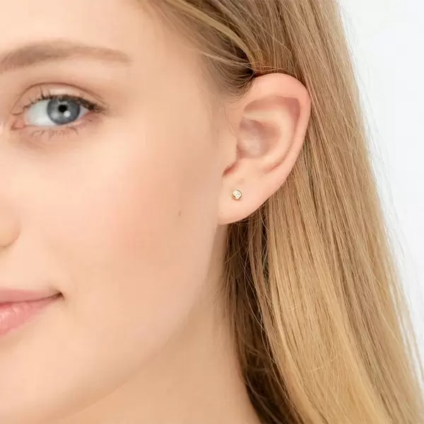 Leaf Jewelry Ohrstecker "my first diamond", 18 K Gelbgold Super Sparpreis