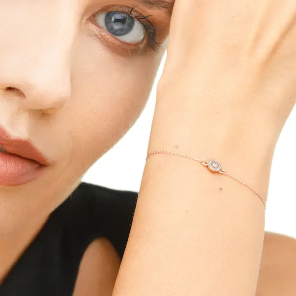 Leaf Jewelry Armkette Pavé II mit Diamanten, 18 K Rosegold Zeitbegrenzte Promotion