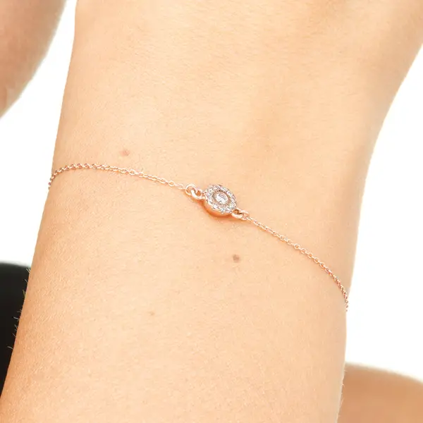 Leaf Jewelry Armkette Pavé II mit Diamanten, 18 K Rosegold Zeitbegrenzte Promotion