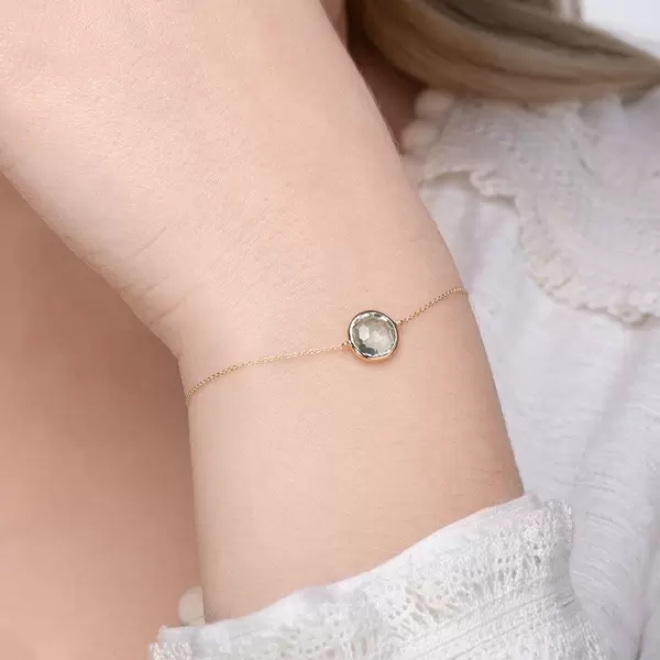 Leaf Jewelry Armkette Green Amethyst, 14 K Gelbgold Nur für heute
