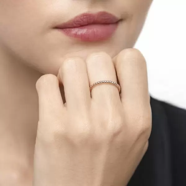 Leaf Jewelry Ring Kugel, 18 K Roségold Vierteljährliche Förderung