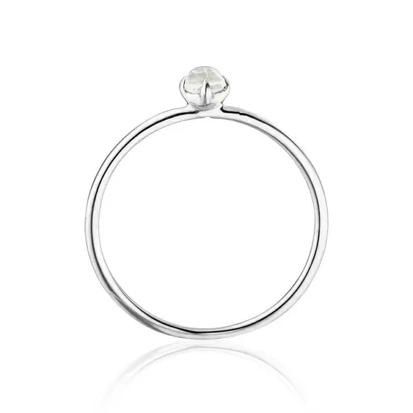 Leaf Jewelry Ring Cabochon, 14 K Weißgold, Mondstein 50% Rabatt mit kostenlosem Versand