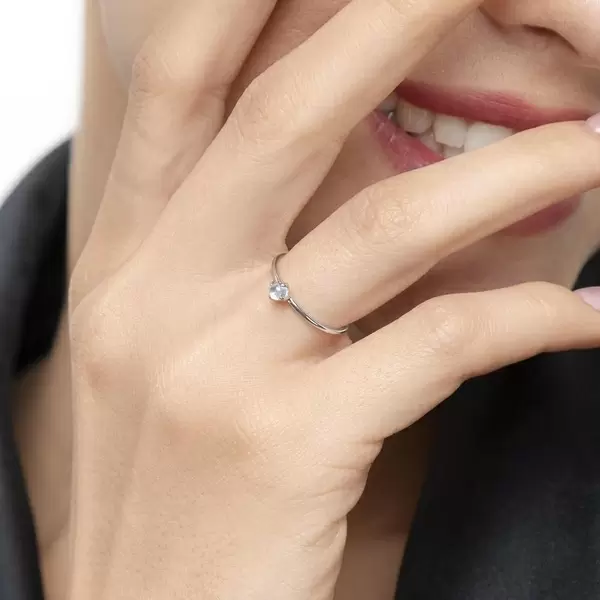 Leaf Jewelry Ring Cabochon, 14 K Weißgold, Mondstein 50% Rabatt mit kostenlosem Versand