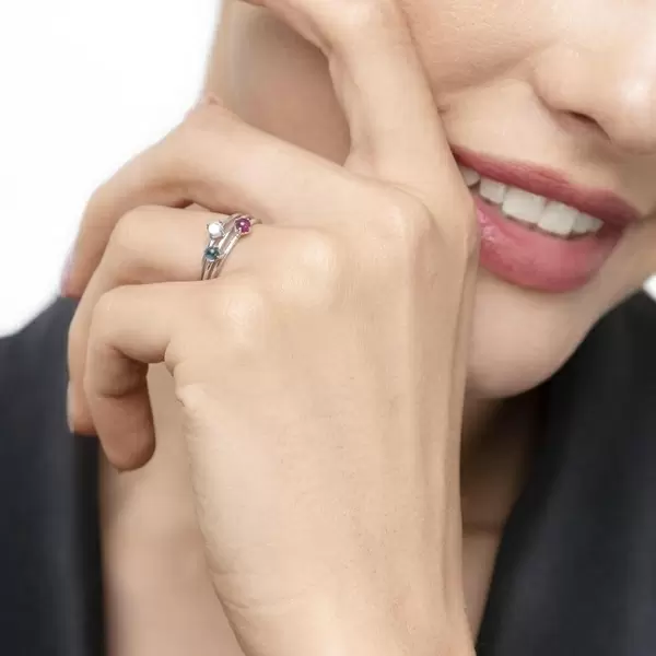 Leaf Jewelry Ring Cabochon, 14 K Weißgold, Mondstein 50% Rabatt mit kostenlosem Versand