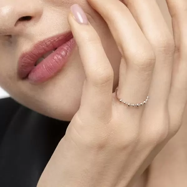 Leaf Jewelry Ring Kugel, 18 K Roségold Clearance-Verkauf