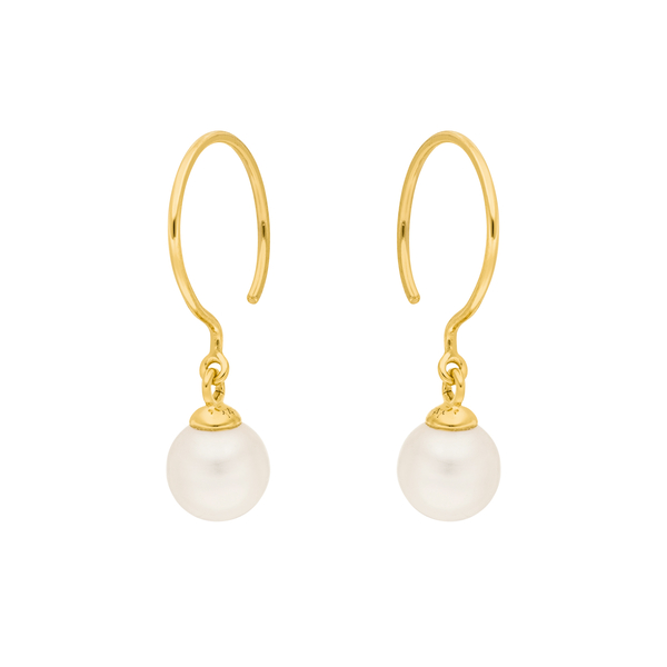 Leaf Jewelry Ohrhänger Single Pearls, 14K Gelbgold Begrenzt auf 3 Tage