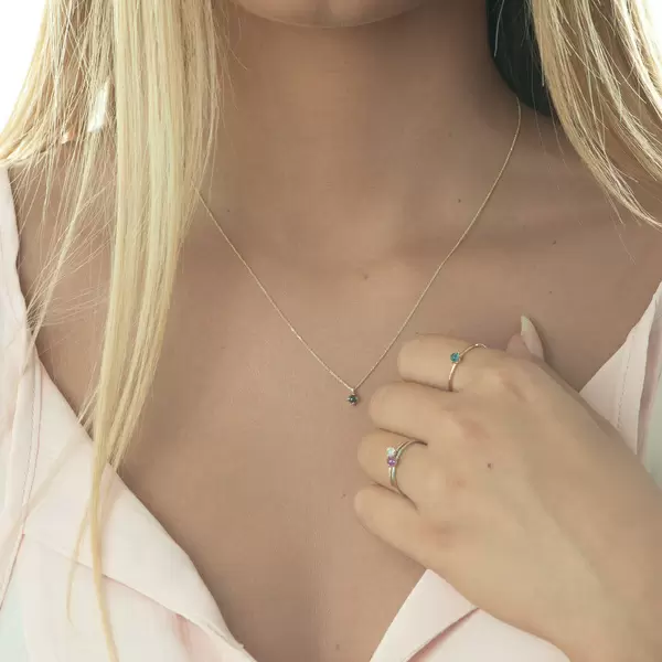 Leaf Jewelry Ring Cabochon, 14 K Roségold, Blauer Topas 50% Rabatt für begrenzte Zeit