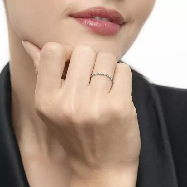 Leaf Jewelry Ring Kugel, 18 K Weißgold 2025