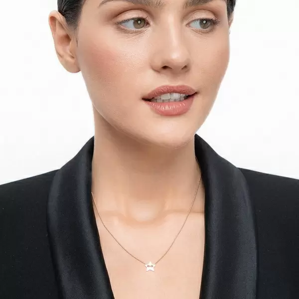 Leaf Jewelry Halskette Star, 14 K Rosegold Online