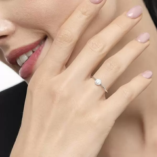 Leaf Jewelry Ring Pavé II, 18 K Weissgold Verkauf
