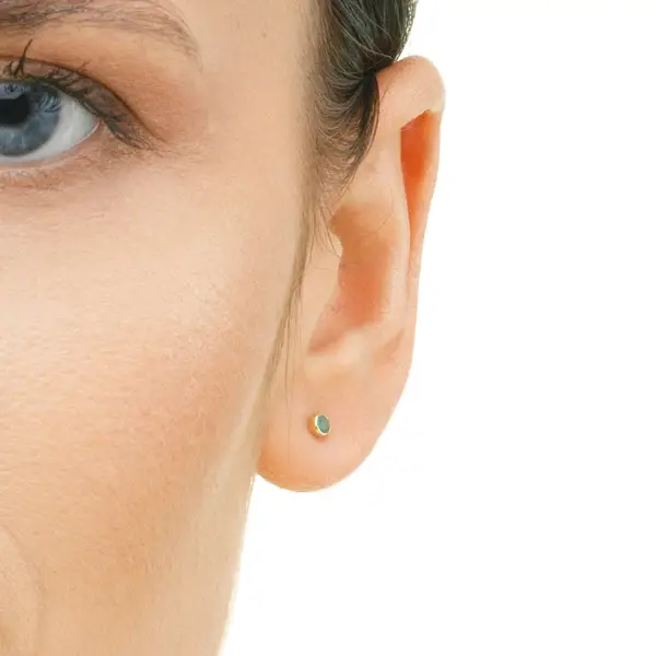 Leaf Jewelry Ohrstecker Smaragd, 14K Rosegold Online Shopping