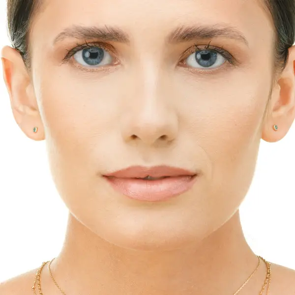 Leaf Jewelry Ohrstecker Smaragd, 14K Rosegold Online Shopping