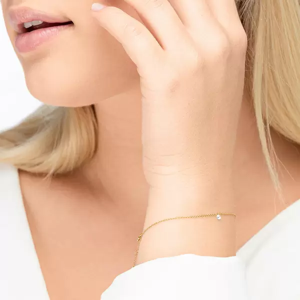 Leaf Jewelry Armkette Pure Diamanten, 18 K Gelbgold Preisnachlass