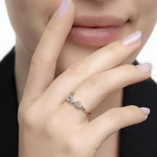 Leaf Jewelry Ring Love 18K Weissgold mit Diamanten Cyber Monday
