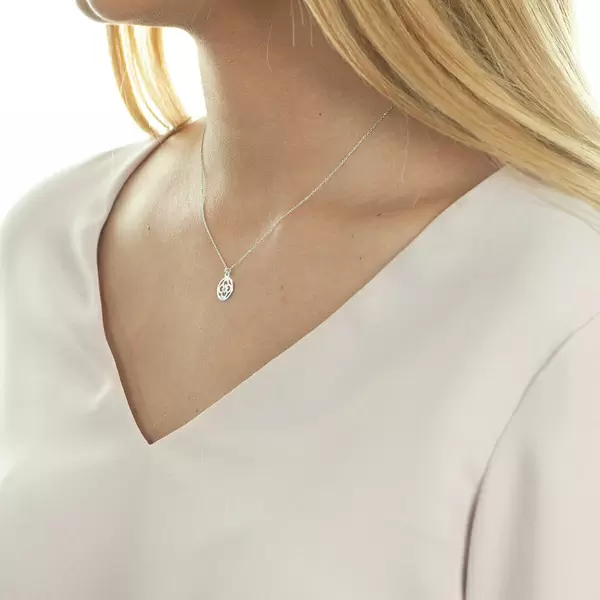 Leaf Jewelry Halskette Clover, 14 K Weißgold Osterangebot