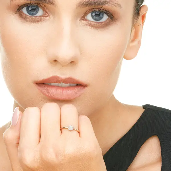 Leaf Jewelry Ring Pavé II, 18 K Roségold Vatertagsangebot