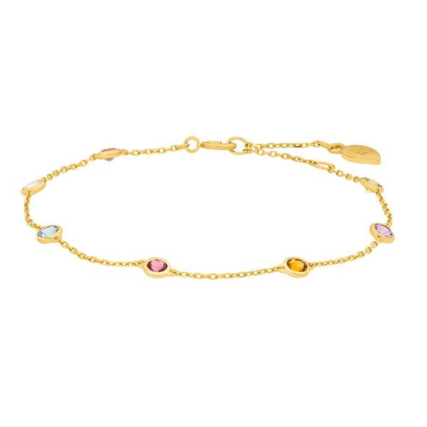 Leaf Jewelry Armkette Fine Gems, 14K Gelbgold Valentinstagsangebot