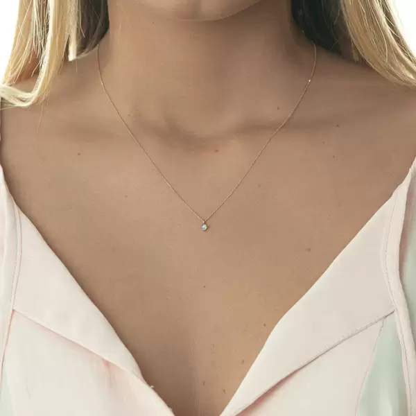Leaf Jewelry Halskette Cabochon, Mondstein, 14 K Roségold Tiefpreis