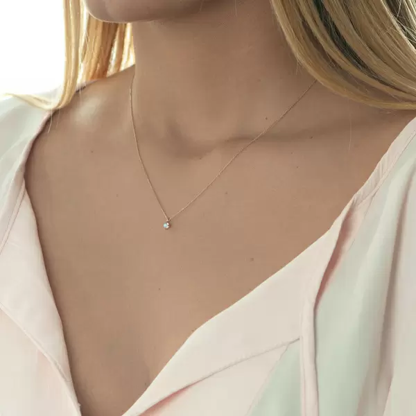 Leaf Jewelry Halskette Cabochon, Mondstein, 14 K Roségold Tiefpreis