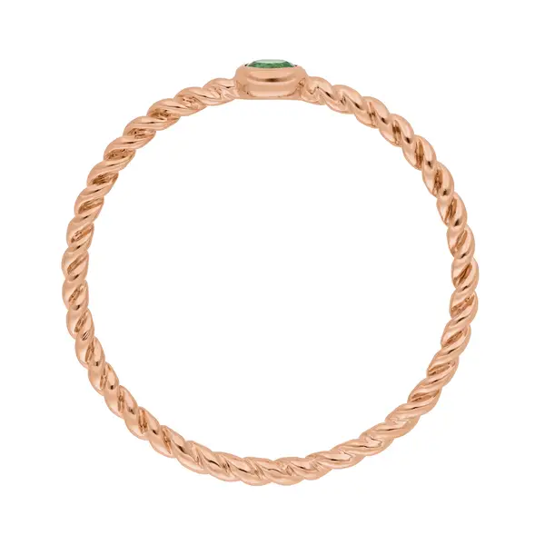 Leaf Jewelry Ring Twist Smaragd, 14K Rosegold Wochenangebot