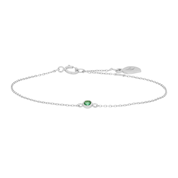 Leaf Jewelry Armkette Smaragd, 14K Weißgold Kostenlose Rückgabe