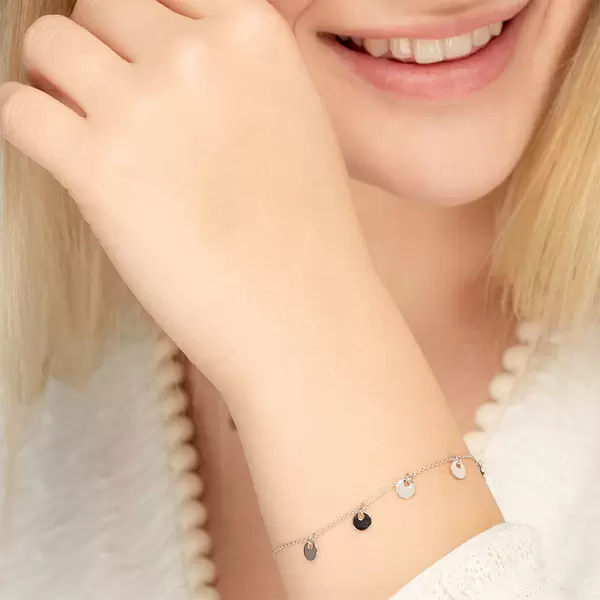 Leaf Jewelry Armkette Platelet, 14 K Weissgold Clearance-Verkauf
