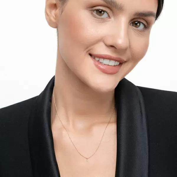 Leaf Jewelry Halskette Pure Diamant, 18 K Rosegold Begrenzt auf 3 Tage