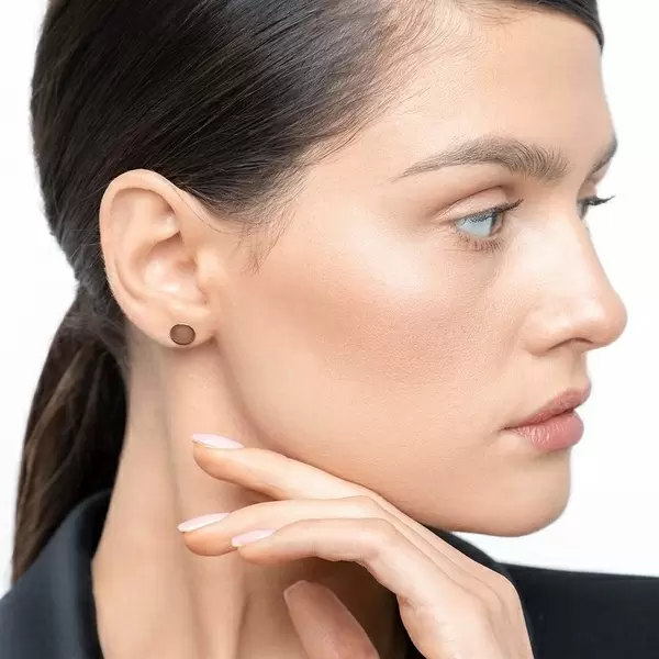 Leaf Jewelry Ohrstecker Disc 8 mm, 14 K Rosegold Fabrikverkauf