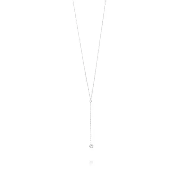 Leaf Jewelry Halskette Y-Pure Diamant, 18 K Weißgold Meist gekauft