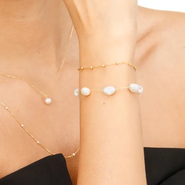 Leaf Jewelry Armkette Beads, 14K Rosegold Fabrikpreis