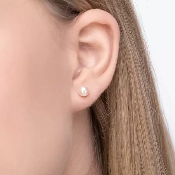 Leaf Jewelry Ohrstecker Perle, 6mm, 14 K Rosegold Vatertagsangebot
