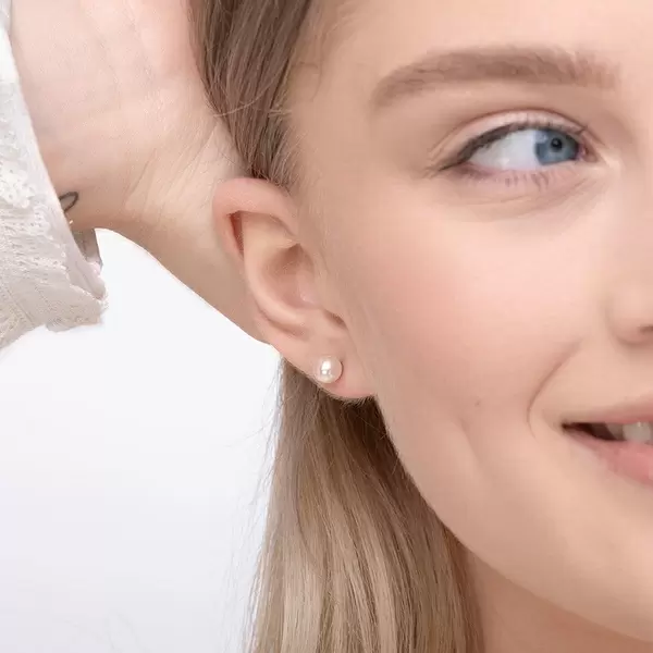 Leaf Jewelry Ohrstecker Perle, 6mm, 14 K Rosegold Vatertagsangebot