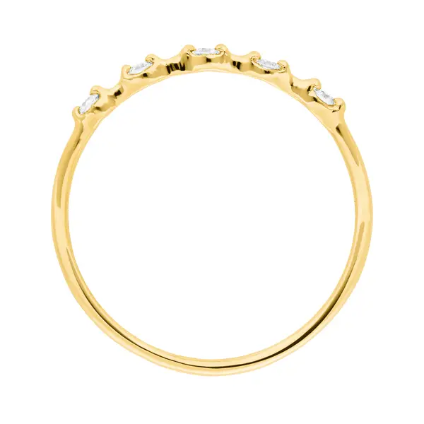 Leaf Jewelry Ring mit 5 Diamanten, 14K Gelbgold Saisonale Angebote