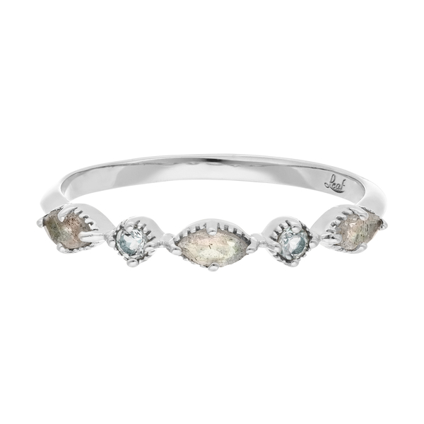 Leaf Jewelry Silber Ring, Oval Gems, Labradorit Wochenangebot