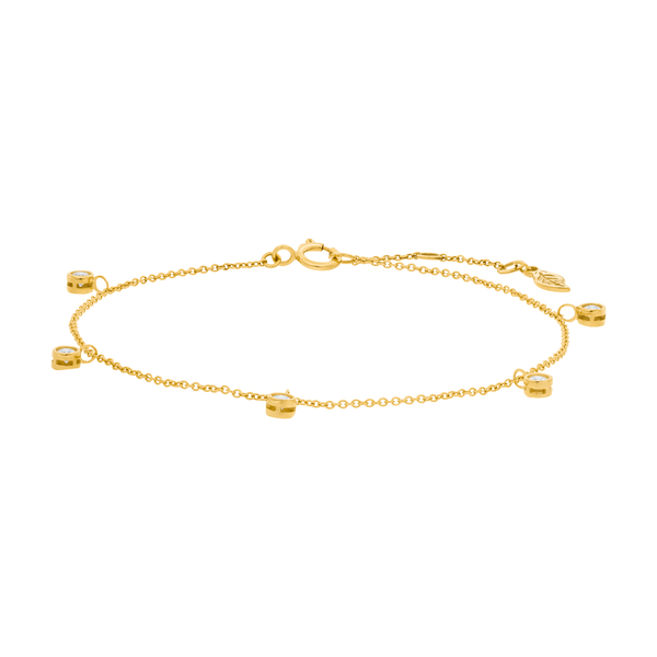 Leaf Jewelry Armkette "my first diamond" Charms, 14 K Gelbgold Letzte 3 Tage