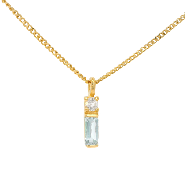 Leaf Jewelry Halskette Glamour, Blue/White Topas, 18 K Gelbgold vergoldet Bis zu 65% Rabatt