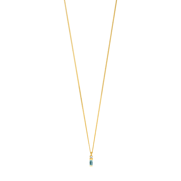 Leaf Jewelry Halskette Glamour, Blue/White Topas, 18 K Gelbgold vergoldet Bis zu 65% Rabatt