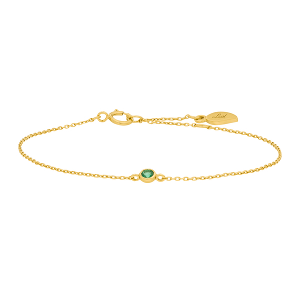 Leaf Jewelry Armkette Smaragd, 14K Gelbgold Nur noch ein Tag übrig