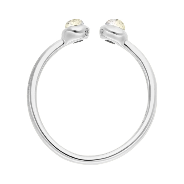 Leaf Jewelry Silber Open Ring, Labradorit 50% Rabatt mit kostenlosem Versand