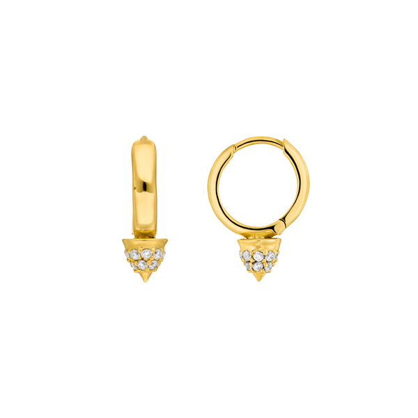 Leaf Jewelry Mini Creole Single Stud, 18 K Gelbgold vergoldet Angebote