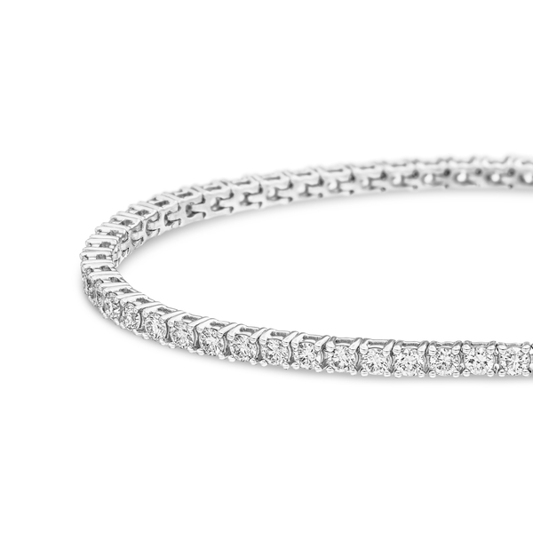 Leaf Jewelry Tennisarmband mit Diamanten, Weißgold, 3.42ct, 17.0cm Fabrikverkauf